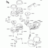 Схема вузла: Meter(s) для Kawasaki ZR1100 ZRX1100-II