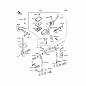 Схема узла: Передний тормозной цилиндр для Kawasaki ZX1100 GPZ1100