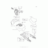 Схема узла: Информационные наклейки для Kawasaki ZX1400 Ninja ZX-14R ABS