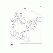 Схема вузла: Переднє гальмо для Kawasaki KLX125 KLX125L