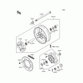 Схема вузла: Заднє колесо & Привідний ланцюг для Kawasaki ZX400 ZZR400