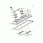 Схема узла: Клапанная крышка для Kawasaki ZR900 Z900 ABS