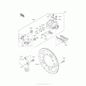 Схема вузла: Заднє гальмо для Kawasaki VN900 Vulcan 900 Custom