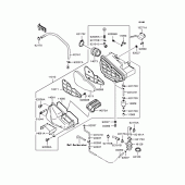 Схема вузла: Повітряний фільтр для Kawasaki BN125 Eliminator