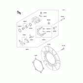 Схема узла: Передний тормоз для Kawasaki EL250 Eliminator 252