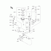 Схема вузла: Задній гальмівний циліндр Kawasaki ZX1200 Ninja ZX-12R