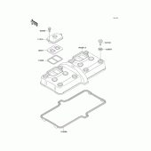 Схема вузла: Клапанна кришка для Kawasaki ZX600 Ninja ZX-6