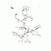 Схема вузла: Вихлопна система для Kawasaki ZG1200 Voyager XII