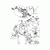 Схема узла: Проводка и электрические компоненты для Kawasaki BJ250