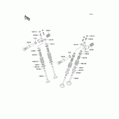 Схема узла: Клапан(ы) для Kawasaki EX500 GPZ500S