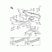 Схема узла: Задние боковые обтекатели & Защита цепи (ZX1100-E2) для Kawasaki ZX1100 GPZ1100