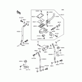 Схема вузла: Передній гальмівний циліндр Kawasaki ZR400 ZRX-II