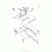 Схема узла: Задний рычаг (Маятник) для Kawasaki BR250 Z250SL ABS