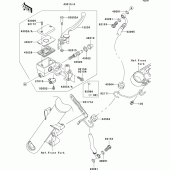 Схема вузла: Передній гальмівний циліндр для Kawasaki VN900 Vulcan 900 Custom