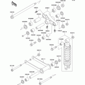 Схема узла: Подвеска/амортизатор для Kawasaki VN800 Vulcan 800 Drifter