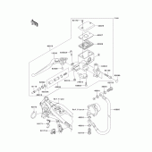 Схема вузла: Clutch master cylinder для Kawasaki VN1600 Vulcan 1600 Mean Streak