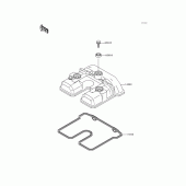 Схема вузла: Клапанна кришка для Kawasaki KLX300R