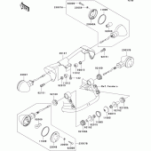 Схема вузла: Поворотники для Kawasaki VN1500 VN1500 Drifter