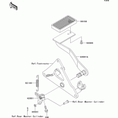 Схема узла: Лапка тормоза для Kawasaki VN1500 VN1500 Drifter