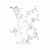 Схема узла: Крепление двигателя для Kawasaki KL650 KLR650