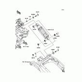 Схема узла: Подвеска/задний амортизатор для Kawasaki ER650 ER-6N