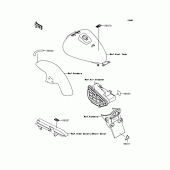 Схема вузла: Інформаційні наклейки для Kawasaki BN125 Eliminator