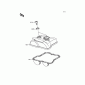 Схема вузла: Клапанна кришка Kawasaki KX250/ KX252 KX250F