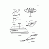 Схема узла: Наклейки (Черный; E7F) для Kawasaki ZR400 ZRX