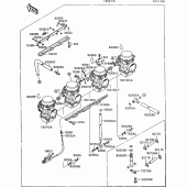 Схема вузла: Карбюратор(1/2) для Kawasaki ZX600 GPX600R