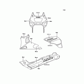 Схема вузла: Наклейки для Kawasaki ZX400 ZZR400