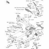 Схема вузла: Кріплення двигуна для Kawasaki ZR750 Z750 ABS