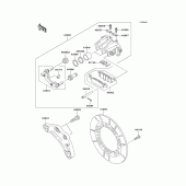Схема вузла: Заднє гальмо (P24) для Kawasaki KZ1000 Police