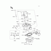 Схема вузла: Головка циліндра для Kawasaki KX250/KX252 KX250F