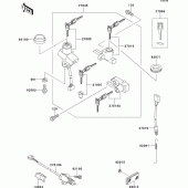 Схема вузла: Замок запалювання для Kawasaki ER500 ER-5