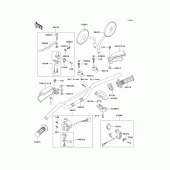 Схема узла: Руль & Пульт управления рулевой для Kawasaki KL650 KLR650