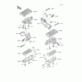 Схема узла: Подножки для Kawasaki VN750 Vulcan 750