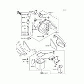 Схема узла: Воздушный фильтр для Kawasaki ZR400 Zephyr X