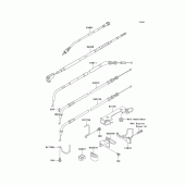 Схема вузла: Троси для Kawasaki EN500 Vulcan 500 LTD