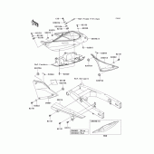 Схема узла: Задние боковые обтекатели & Защита цепи для Kawasaki ZR750 Z750S