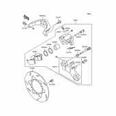 Схема вузла: Заднє гальмо для Kawasaki KLX250 D-Tracker