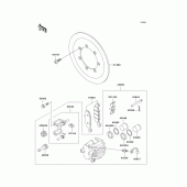 Схема вузла: Переднє гальмо для Kawasaki VN800 Vulcan 800 Drifter