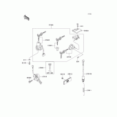 Схема узла: Замок зажигания для Kawasaki ZX636 Ninja ZX-6R
