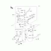 Схема вузла: Передній гальмівний циліндр для Kawasaki VN800 Vulcan 800 Drifter