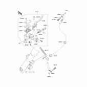 Схема узла: Передний тормозной цилиндр для Kawasaki VN900 VN900 Classic
