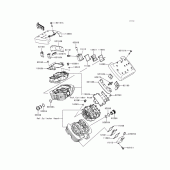 Схема вузла: Клапанна кришка Kawasaki VN1500 Vulcan 1500 Nomad Fi