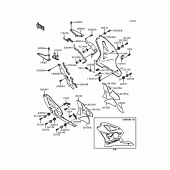Схема вузла: Нижній обтічник (ZX400-M3) для Kawasaki ZX400 ZXR400R
