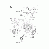 Схема вузла: Головка циліндра для Kawasaki KLX110 KLX110