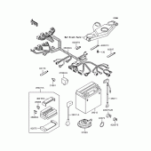 Схема вузла: Електроустаткування для Kawasaki ZX400 ZZR400