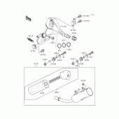 Схема вузла: Вихлопна система для Kawasaki KX125