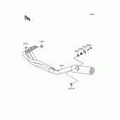 Схема вузла: Вихлопна система для Kawasaki ZR250 Balius